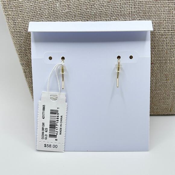 Kendra Scott Earrings Oleana Mother of Pearl Pink Red Shark Tooth Drop Dangle - Picture 2 of 4